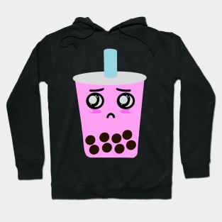 Sad pink boba Hoodie